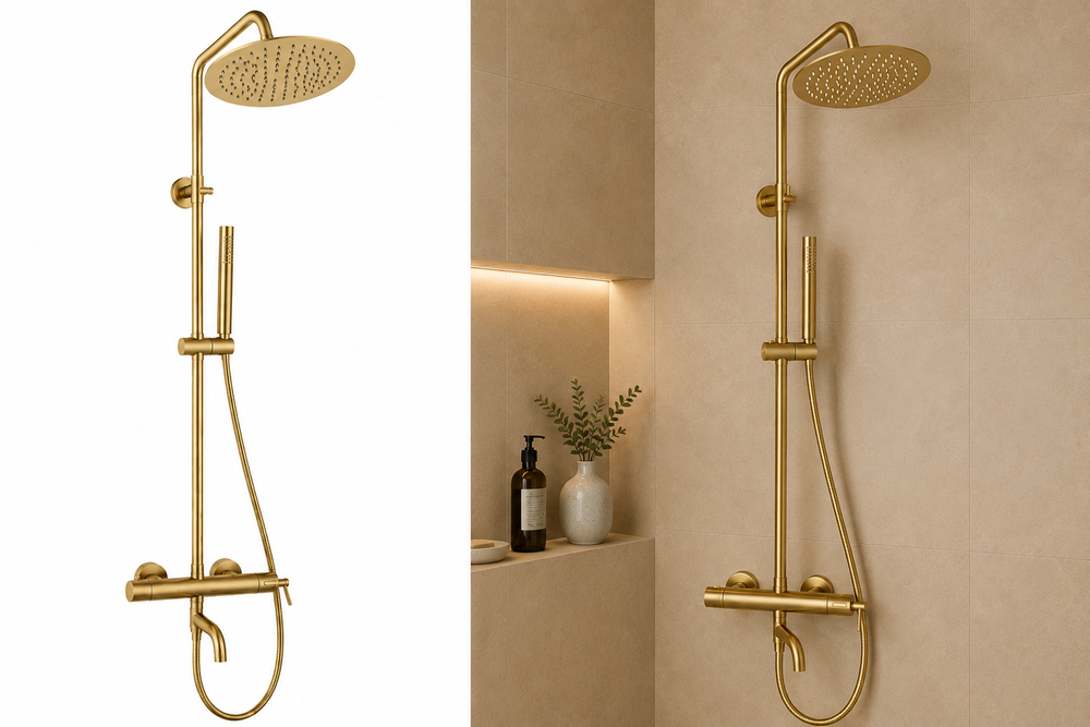 Душова система Renova-Royal Brushed Gold PVD        Royal фото