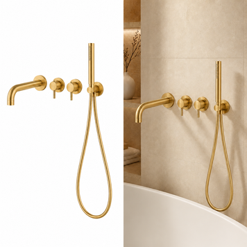 Змішувач для ванни Renova-Wave Brushed Gold PVD Wave фото